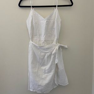 Abercrombie Linen White Apron Dress